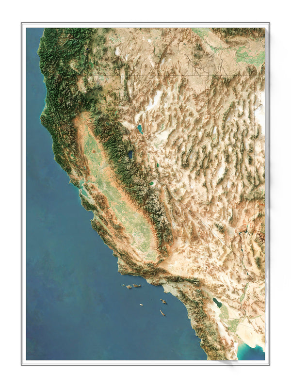 California Imagery Shaded Relief