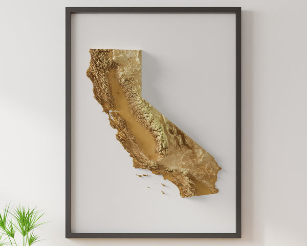 California Shaded Relief (5 Variations)