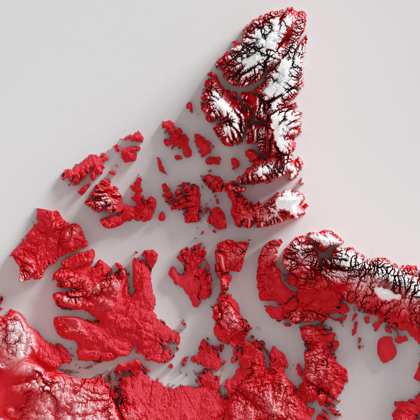 Canada Shaded Relief Map (Official Colours)