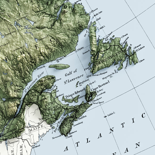 Canada Vintage Topographic Map (c.1915)