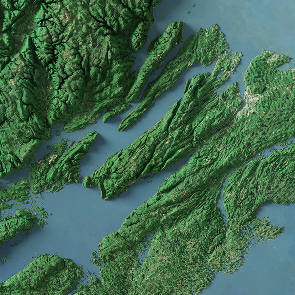 Cape Breton Island Imagery Shaded Relief