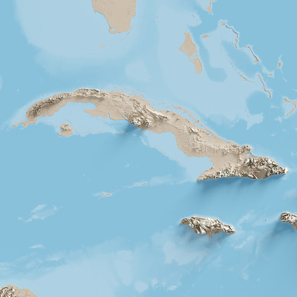 Caribbean Shaded Relief