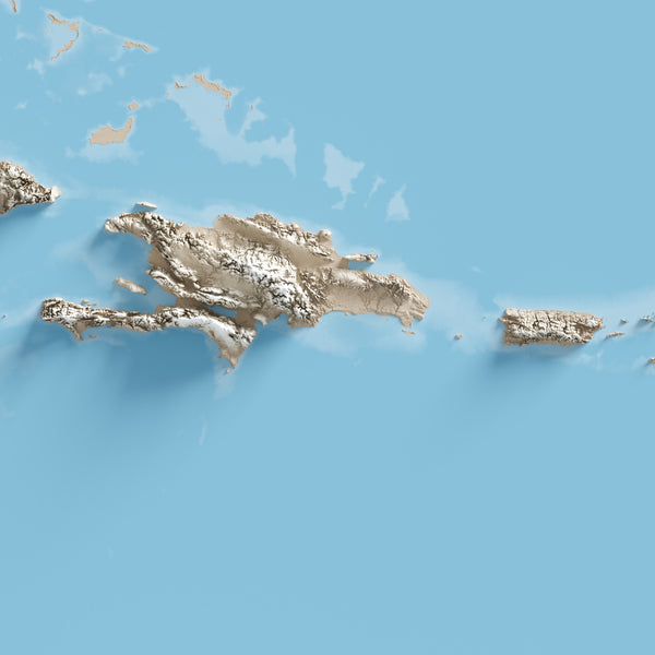 Caribbean Shaded Relief