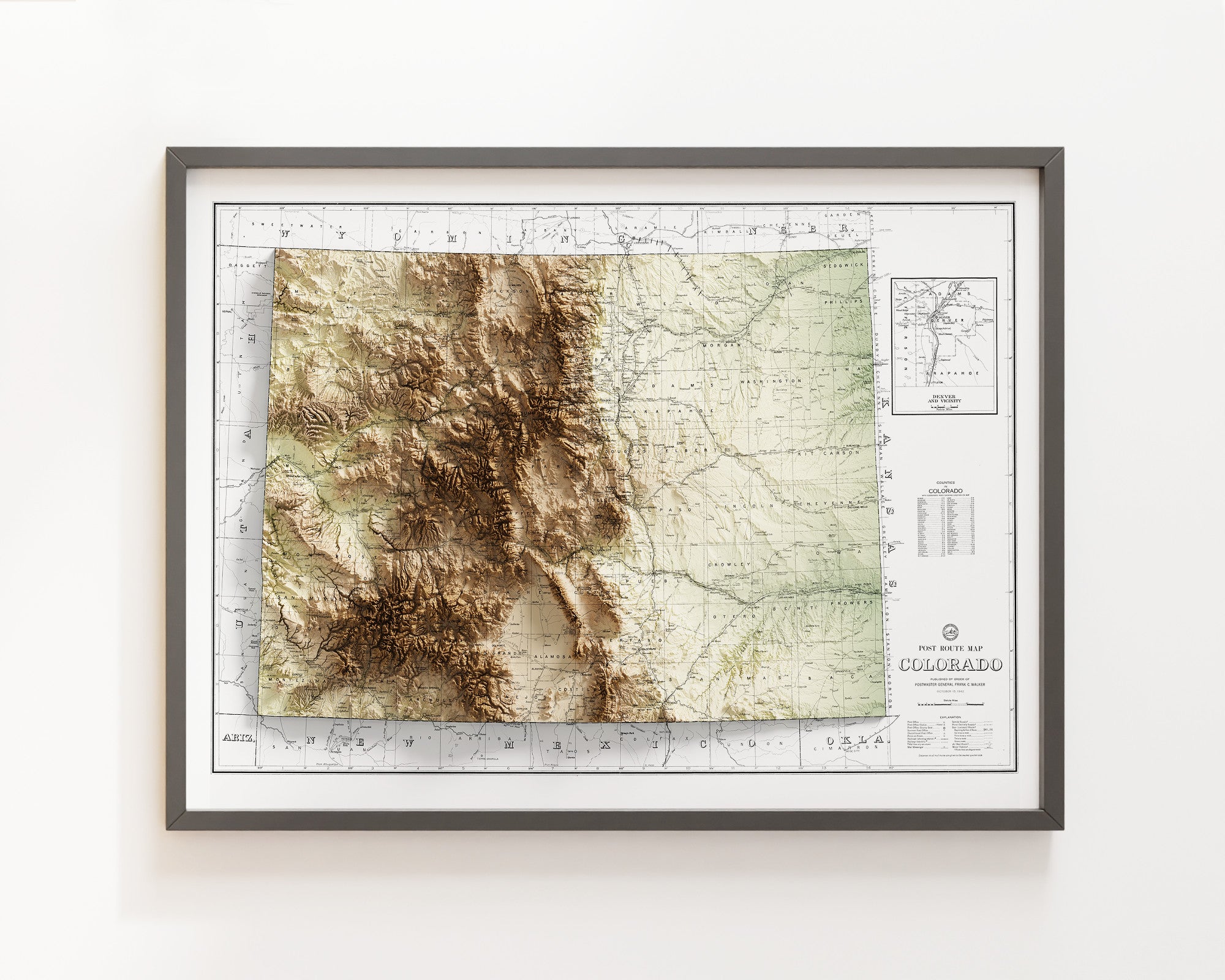 3d Physical Map Of Colorado
