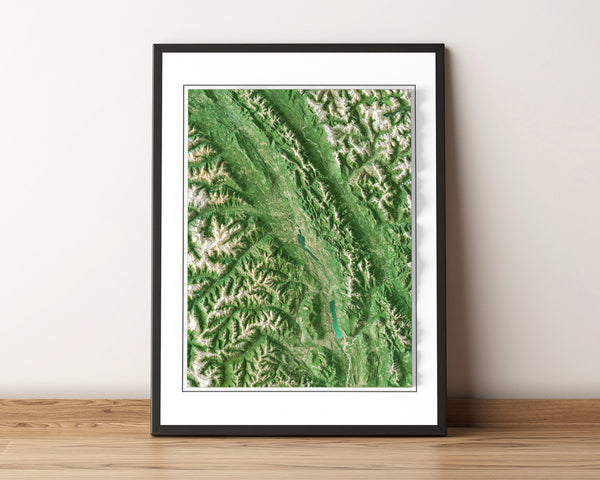 Columbia Valley Imagery Shaded Relief