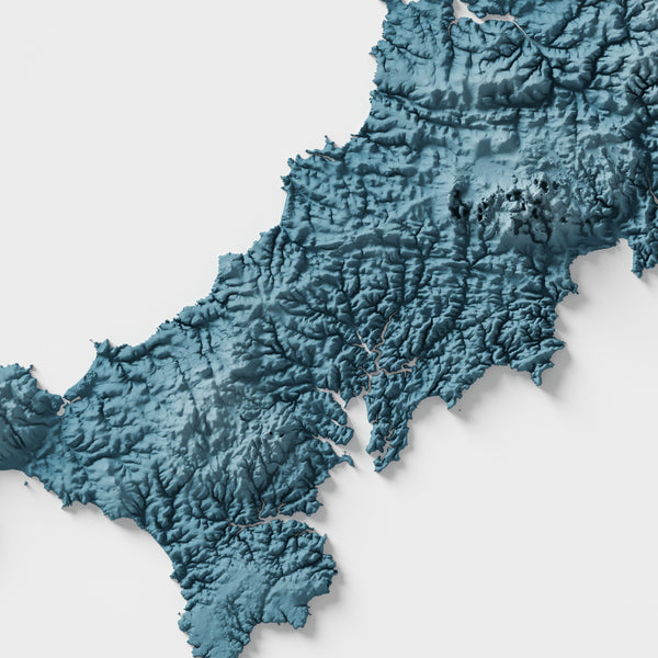 Cornwall County Shaded Relief