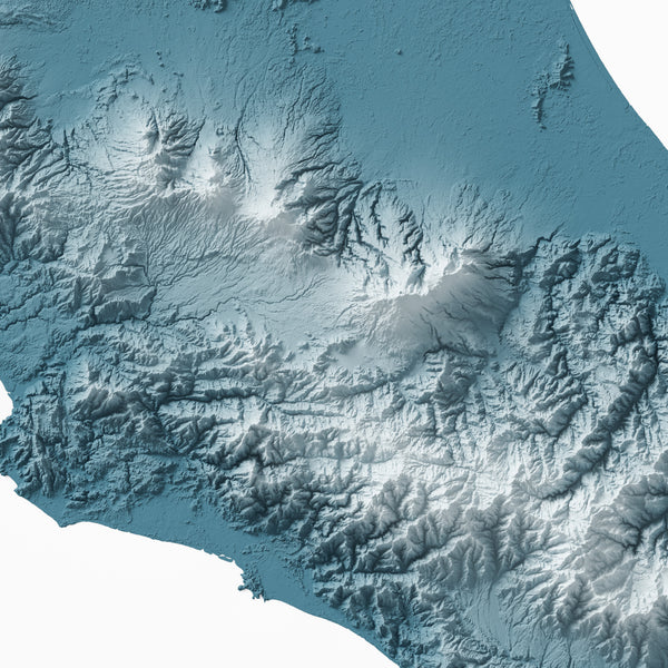 Costa Rica Shaded Relief