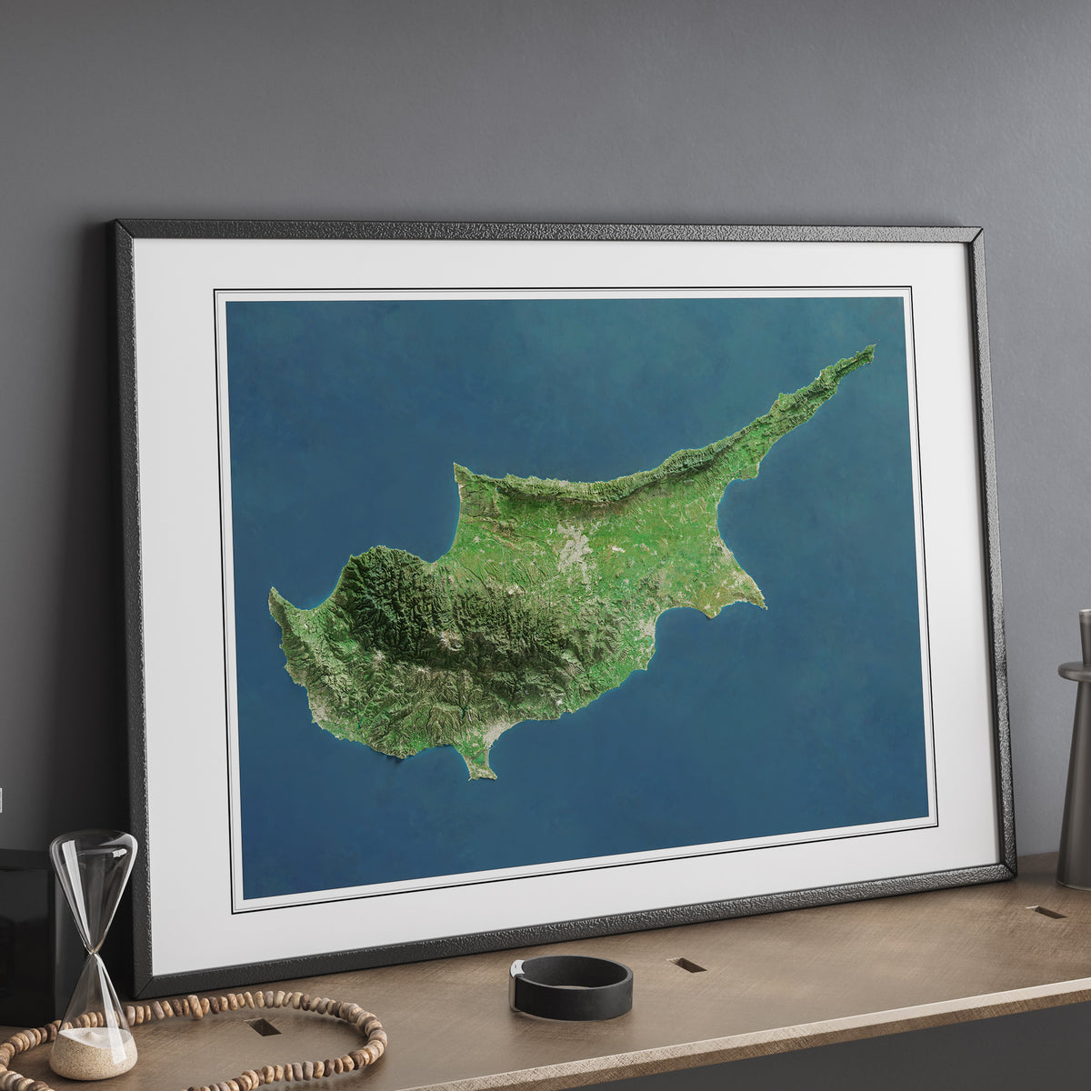 Cyprus Imagery Shaded Relief – Visual Wall Maps Studio