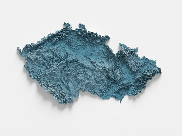 Czech Republic Shaded Relief
