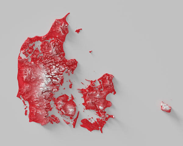 Denmark Shaded Relief