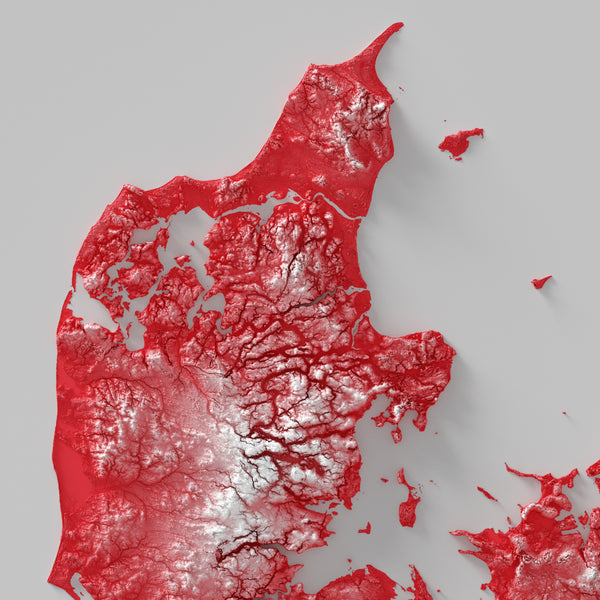 Denmark Shaded Relief