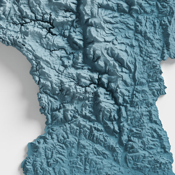 Derbyshire County Shaded Relief