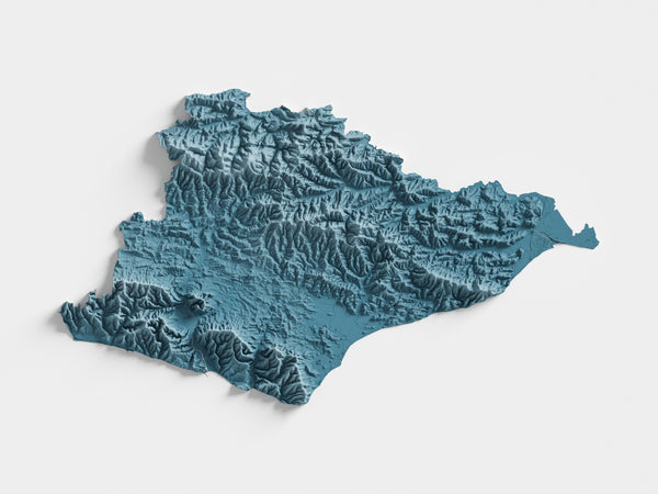 East Sussex County Shaded Relief