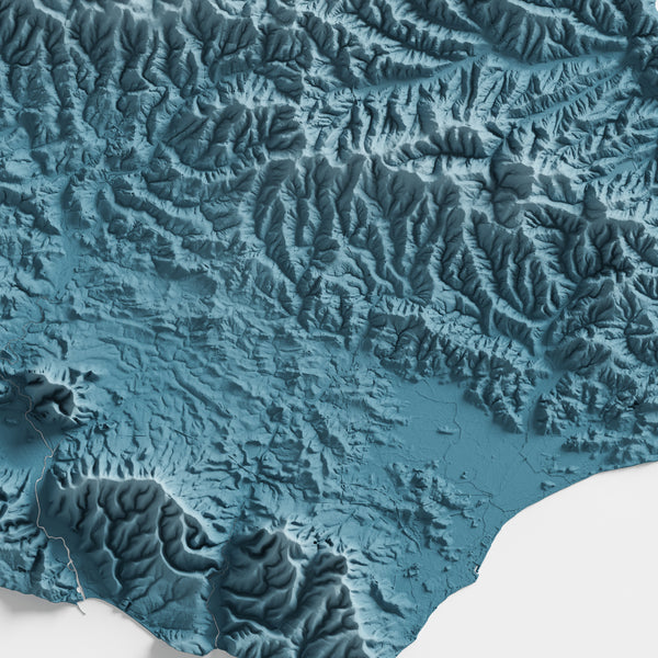 East Sussex County Shaded Relief