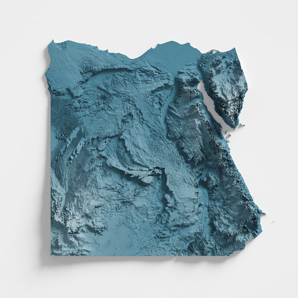Egypt Shaded Relief Map