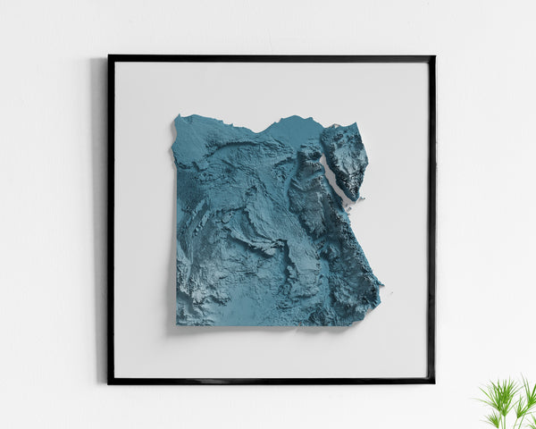 Egypt Shaded Relief Map