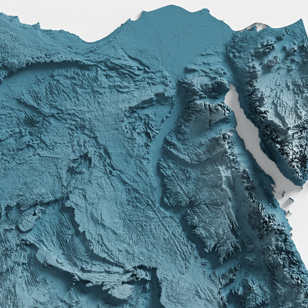 Egypt Shaded Relief Map