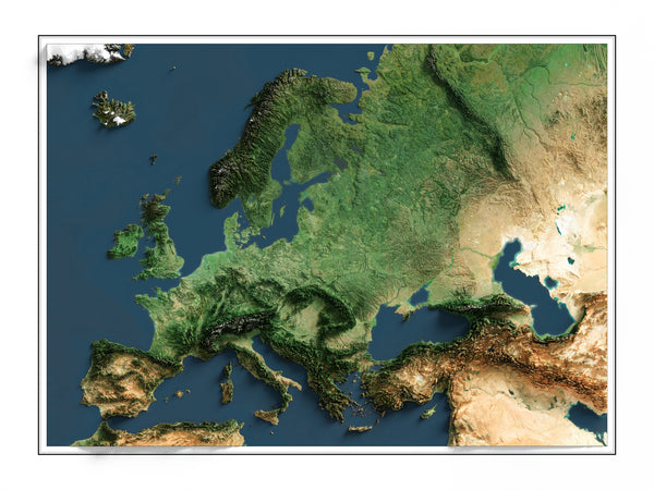 Europe Imagery Shaded Relief