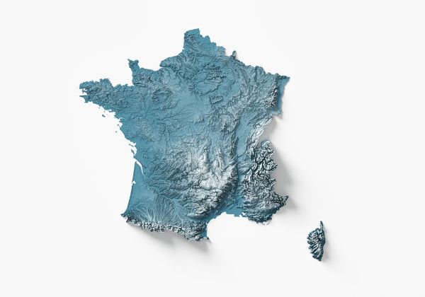 France Shaded Relief