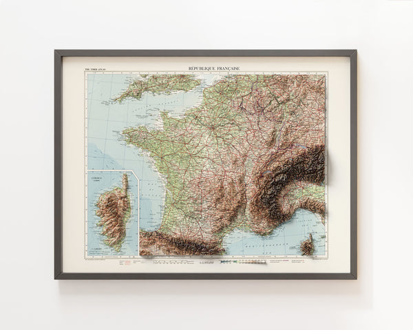 République française (France) Topographic Map c.1958