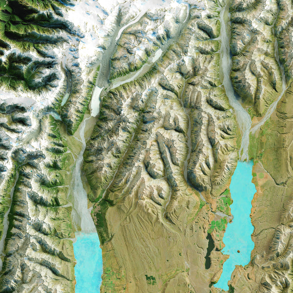 Franz Josef Glacier, New Zealand Imagery Shaded Relief