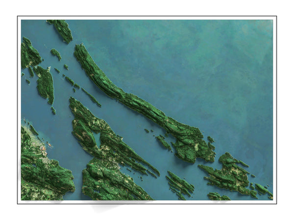 Galiano Island Imagery Shaded Relief