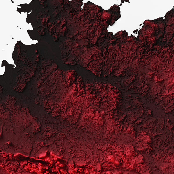 Germany Shaded Relief Colourized (Official Colours)