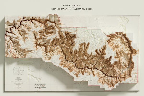 Grand Canyon Topographic Map c. 1927