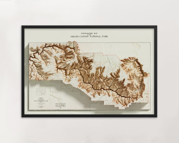 Grand Canyon Topographic Map c. 1927