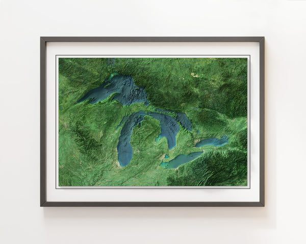 Great Lakes Imagery Shaded Relief