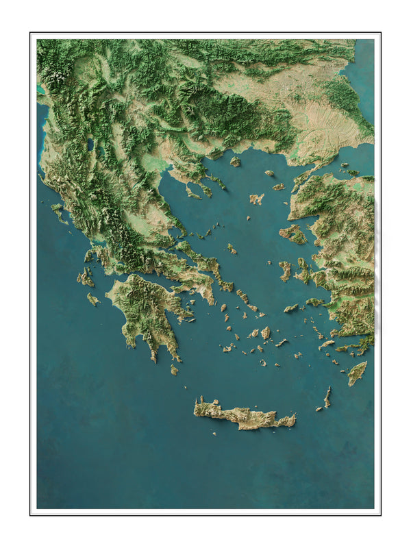 Greece Imagery Shaded Relief
