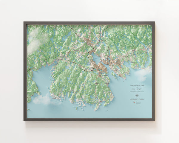 Halifax Topographic Map