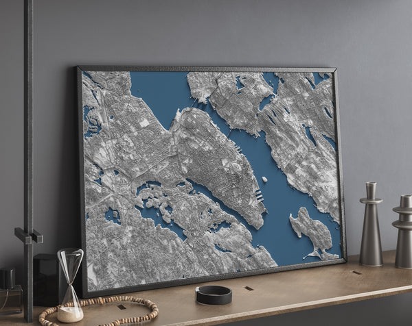 Halifax Detailed Shaded Relief