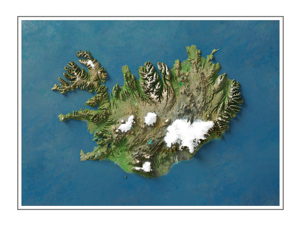 Iceland Imagery Shaded Relief