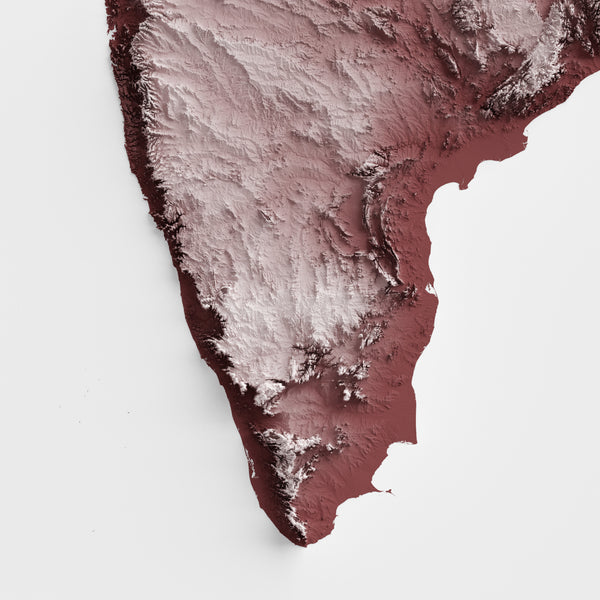India Shaded Relief (5 Variations)