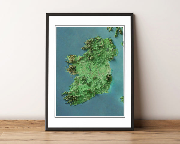 Ireland (Eire) Imagery Shaded Relief