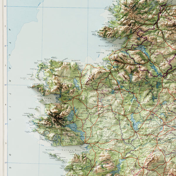 Vintage Topographic Map of Ireland (c.1955)
