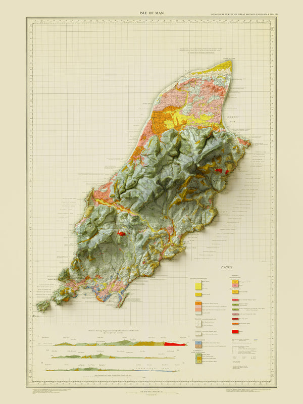 Geological Map of The Isle of Man (c.1874)