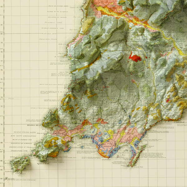 Geological Map of The Isle of Man (c.1874)