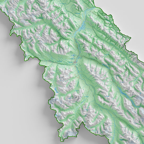 Jasper National Park Topographic Map