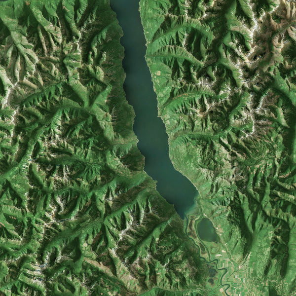 Kootenay Lake Imagery Shaded Relief