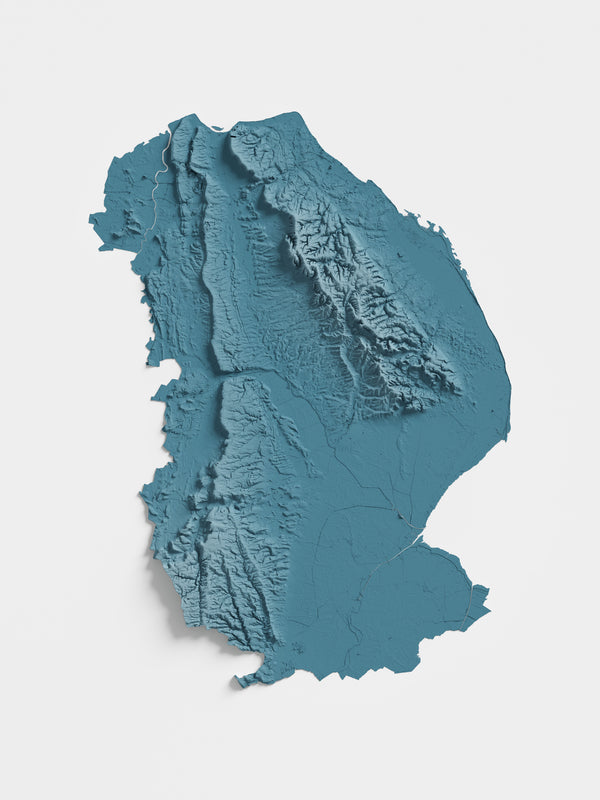 Lincolnshire County Shaded Relief