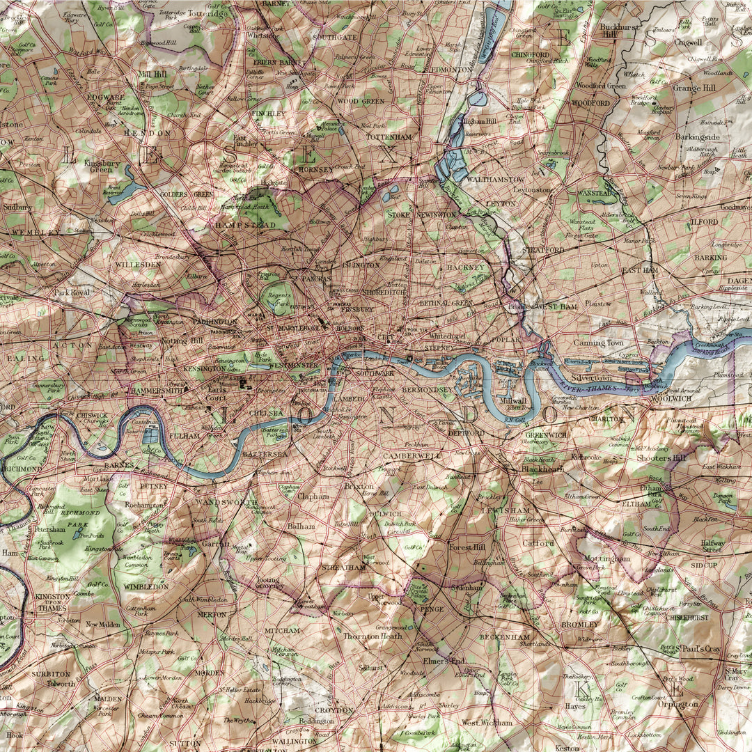 London Vintage Topographic Map Visual Wall Maps Studio london-vintage-topographic-map-visual-wall-maps-studio