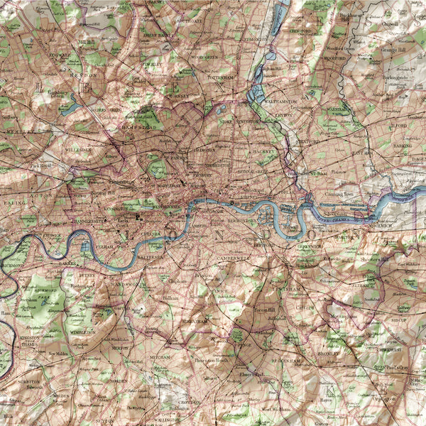 London Vintage Topographic Map