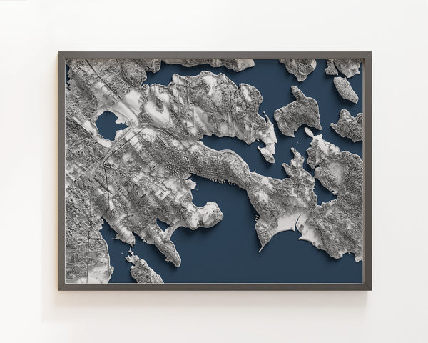 Lunenburg Nova Scotia Shaded Relief