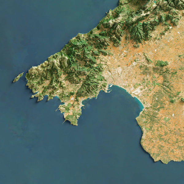 Mallorca Imagery Shaded Relief