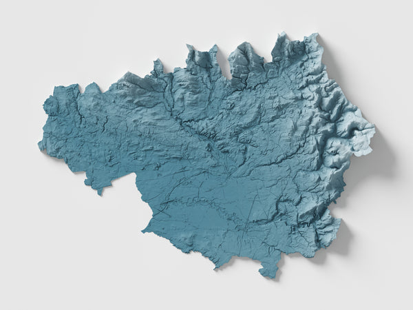 Greater Manchester County Shaded Relief
