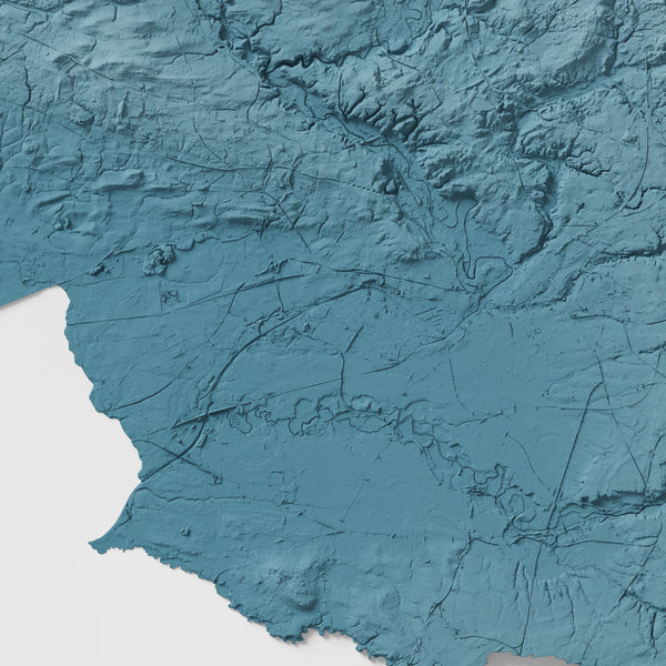Greater Manchester County Shaded Relief