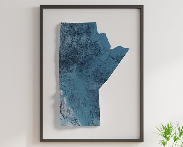 Manitoba Shaded Relief (5 Variations)