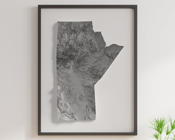 Manitoba Shaded Relief (5 Variations)